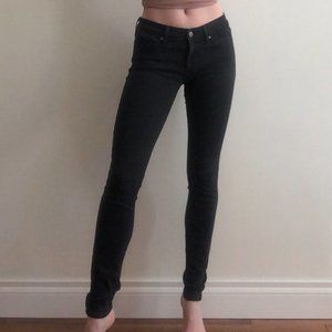 Washed Black Levi's 711 Skinny Jeans